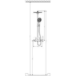 Душевая стойка c тропическим душем Hansgrohe Raindance Select 300 Showerpipe (27114000)