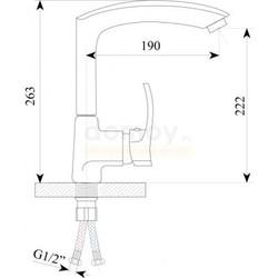Смеситель для кухни Gran-Stone GS-4070, серый