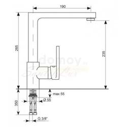 Смеситель для кухни Gran-Stone GS-4072, белый