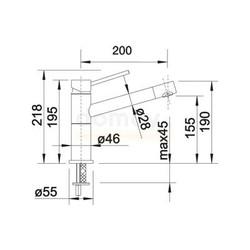 Смеситель для кухни Blanco Alta Compact 517633, хром/серый беж