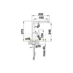 Смеситель для кухни Blanco Avona-S 521282, с выдвижной лейкой, шампань