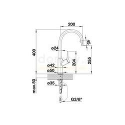 Смеситель для кухни Blanco Carena-S 520980, с выдвижной лейкой, антрацит