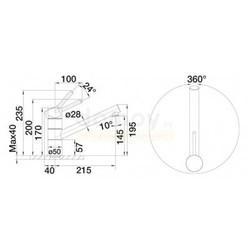 Смеситель для кухни Blanco Tivo 517609, хром/серый беж
