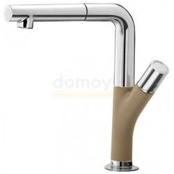 Смеситель для кухни Blanco Yovis-S 518300, с выдвижной лейкой, хром/серый беж