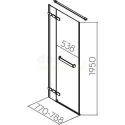 Душевой уголок Kolo Next 100x50 (HDSF102220(R)03 + HSKX50222003)