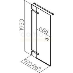 Душевой уголок Kolo Next 100x90 (HDSF102220(R)03 + HSKX902220(R)03)