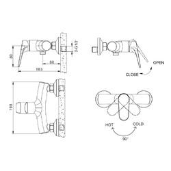 Смеситель для душа Bravat Eler F9191238CP-01-RUS