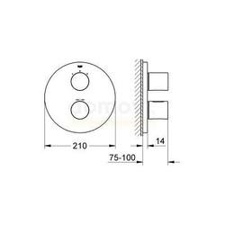 Термостатический смеситель для ванны Grohe Grohtherm 3000 Cosmopolitan 19468000, встраиваемый