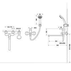 Смеситель для ванны Bravat Stream F63783C-LB