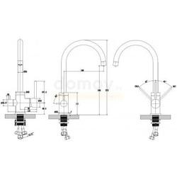 Смеситель для кухни Aquasanita Sabiaduo 2963/112, под фильтр, ора