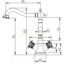 Смеситель для кухни ZorG Antic A 3003K-BR, бронза