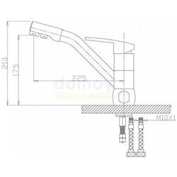 Смеситель для кухни ZorG Clean Water 400 ZR 400 KF-47, под фильтр, бронза