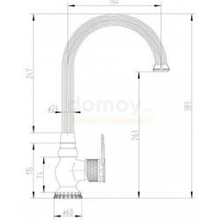 Смеситель для кухни ZorG Antic A 405K-BR, бронза