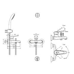 Смеситель для ванны Bravat Eco-K F6111147C-B