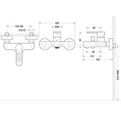 Смеситель для ванны Bravat Stream-D F637163C-01