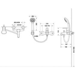 Смеситель для ванны Bravat Simple F6135193CP-B-RUS
