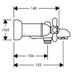 Смеситель для ванны Hansgrohe Axor Carlton 17430090, настенный