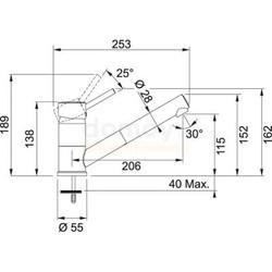 Смеситель для кухни Franke Sinta 115.0297.487 с выдвижной лейкой оникс