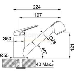 Смеситель для кухни Franke Prince 740 115.0030.730 с выдвижной лейкой серебро