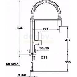 Смеситель для кухни Teka FO 937 62937020FW, с выдвижной лейкой, белый