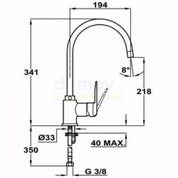 Смеситель для кухни Teka IN 995 53995120FM, grey