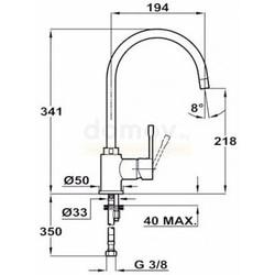 Смеситель для кухни Teka IN 995 53995121Q, черный