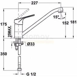 Смеситель для кухни Teka MTP 913 TG 46913020CN, карбон