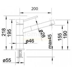 Смеситель для кухни Blanco Alta-S Compact 521739, с выдвижной лейкой, хром/мускат
