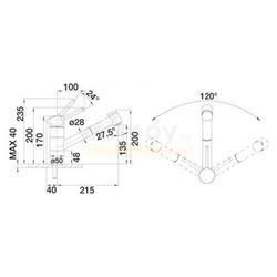 Смеситель для кухни Blanco Tivo-S 521709, с выдвижной лейкой, хром/мускат