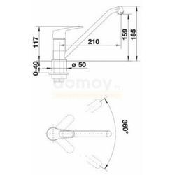 Смеситель для кухни Blanco Wega 521733, мускат