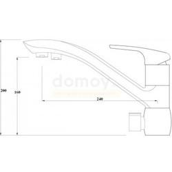 Смеситель для кухни ZorG Clean Water 404 ZR 404 KF, под фильтр, антрацит