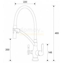 Смеситель для кухни ZorG Clean Water 347 ZR 347-8 YE, под фильтр, белый