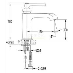 Смеситель для умывальника Omnires Armance AM5210 CHR