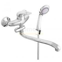 Смеситель для ванны Rubineta Prince P-12/G STAR (20) P27K01 с лейкой, настенный