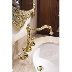Смеситель для умывальника Cezares Diamond BLS2, Swarovski, золото
