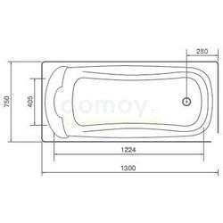 Акриловая ванна Artel Plast Искра 130х75