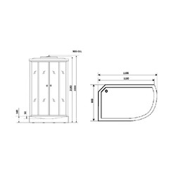 Душевая кабина с гидромассажем Niagara Ultra NG-903-01L 120x80