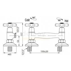 Смеситель для душа Cezares Retro D, настенный, белый глянец