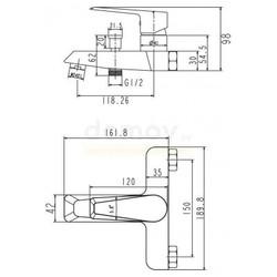 Смеситель для ванны BelBagno Saluto, настенный, белый матовый