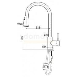 Смеситель для кухни BelBagno BB-LAM31-IN с выдвижной лейкой, сатин