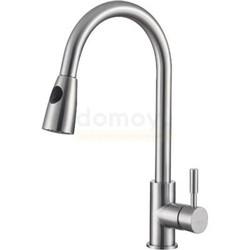 Смеситель для кухни BelBagno BB-LAM31-IN с выдвижной лейкой, сатин