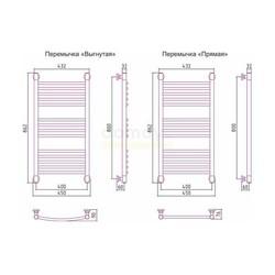 Полотенцесушитель водяной Сунержа Богема 80x40, прямые
