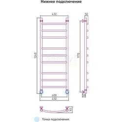Полотенцесушитель водяной Сунержа Галант 120x40 ( хром )