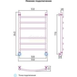 Полотенцесушитель водяной Сунержа Галант 80x50 ( черный хром )