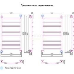 Полотенцесушитель водяной Сунержа Галант 100x50 ( черный хром )