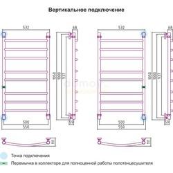 Полотенцесушитель водяной Сунержа Галант 100x50 ( черный хром )