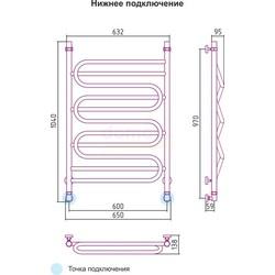 Полотенцесушитель водяной Сунержа Иллюзия 100x60