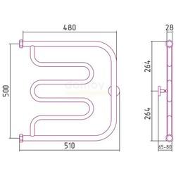 Полотенцесушитель водяной Сунержа Классика Лира 50x50 ( хром )