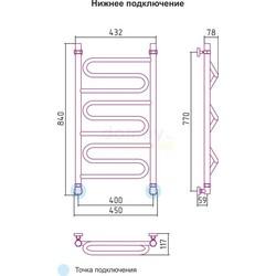 Полотенцесушитель водяной Сунержа Элегия 80x40 ( золото )