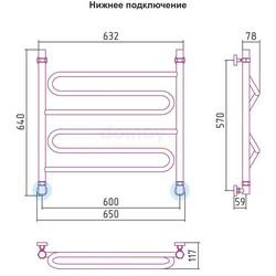 Полотенцесушитель водяной Сунержа Элегия 60x60 ( хром )